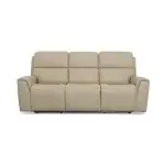 Jarvis Parchment Leather Power Reclining Sofa with Power Headrests - Image 2