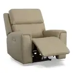 Jarvis Parchment Leather Power Recliner with Power Headrest - Image 6