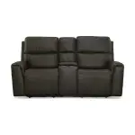 Jarvis Mica Leather Power Reclining Loveseat with Console & Power Headrests - Image 2