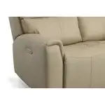Jarvis Parchment Leather Power Reclining Loveseat with Power Headrests - Image 8