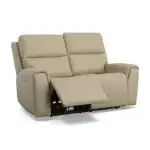 Jarvis Parchment Leather Power Reclining Loveseat with Power Headrests - Image 5