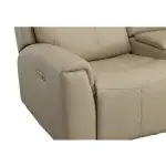 Jarvis Parchment Leather Power Reclining Loveseat with Console & Power Headrests - Image 6