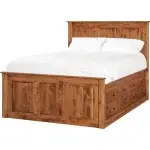 Shaker Chest Queen Bed - Tall 6 Drawer / 3 Drawer Pedestal & Raised Panel HB / FB - Image 3