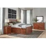 Shaker Chest Queen Bed - Tall 6 Drawer / 3 Drawer Pedestal & Raised Panel HB / FB - Image 6