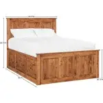 Shaker Chest Queen Bed - Tall 6 Drawer / 3 Drawer Pedestal & Raised Panel HB / FB - Image 7