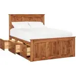 Shaker Chest Queen Bed - Tall 6 Drawer / 3 Drawer Pedestal & Raised Panel HB / FB - Image 2